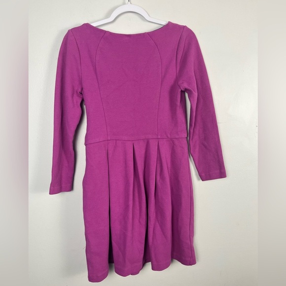 BODEN TEXTURED COTTON BLEND ORCHID LINDSEY PONTE DRESS size 8P - Picture 8 of 8